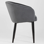 Мягкое кресло на металлических ножках Shaggy Dark Grey варинант исполнения - 2 | Loft Concept в Новосибирске