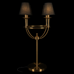 Настольная лампа на металлическом основании бронзового цвета с 4-мя черными конусовидными абажурами Dignity варинант исполнения - 2 | Loft Concept в Новосибирске