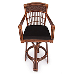 Барный стул из ротанга Eloise коричневый варинант исполнения - 2 | Loft Concept в Новосибирске