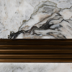 Тумба под телевизор с мраморной столешницей Uniqueness Marble варинант исполнения - 4 | Loft Concept в Новосибирске