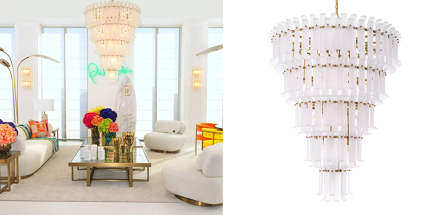 Люстра Philipp Plein Chandelier Rodeo Drive XXL Белая Люстра Philipp Plein Chandelier Rodeo Drive XXL Белая - Loft-Concept в Новосибирске