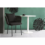 Стул мягкий с декором в виде плетеных лент на спинке и подлокотниках Semicircular Chair Decorated with Ribbons варинант исполнения - 5 | Loft Concept в Новосибирске