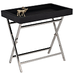 Стол сервировочный кожаный с декором в виде золотистой фигуркой лося Embodiment of Style варинант исполнения - 1 | Loft Concept в Новосибирске