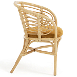 Кресло из ротанга с сиденьем из велюра Vini Rattan Armchair варинант исполнения - 3 | Loft Concept в Новосибирске