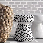 Дизайнерский журнальный стол белый в чёрный горох Gefan варинант исполнения - 1 | Loft Concept в Новосибирске