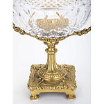 Чаша из рельефного стекла прозрачного цвета на бронзовой подставке Eden Garden варинант исполнения - 3 | Loft Concept в Новосибирске