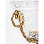 Чаша из рельефного стекла прозрачного цвета на бронзовой подставке Eden Garden варинант исполнения - 2 | Loft Concept в Новосибирске