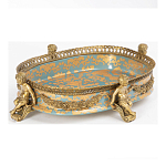 Чаша с орнаментом на ножках в виде бронзовых ангелов Eden Garden варинант исполнения - 2 | Loft Concept в Новосибирске