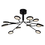 Люстра черного цвета с 12-ю круглыми плафонами Bendik Lighting варинант исполнения - 2 | Loft Concept в Новосибирске