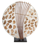 Настольная лампа из перламутра и дерева на подставке Indonesian Shell варинант исполнения - 3 | Loft Concept в Новосибирске