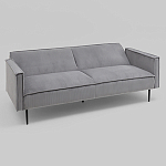 Диван современный вельветовый прямой Worcester Серый варинант исполнения - 4 | Loft Concept в Новосибирске