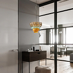 Люстра конусовидная с каскадом из разноцветных круглых подвесов Key Lustar варинант исполнения - 4 | Loft Concept в Новосибирске