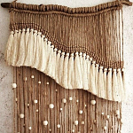 Дизайнерское Панно Дюна Макраме из нитей и бусин Wall Panel Dune варинант исполнения - 1 | Loft Concept в Новосибирске
