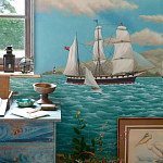 Обои ручная роспись Nantucket Crossing Brandt colourway on scenic paper варинант исполнения - 2 | Loft Concept в Новосибирске