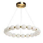 Люстра круглая с матовыми белыми шарами PEARLS Suspension варинант исполнения - 2 | Loft Concept в Новосибирске