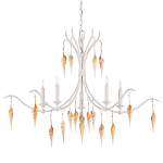 Люстра белая фактурная с подвесками из ракушек Study of Grace варинант исполнения - 3 | Loft Concept в Новосибирске