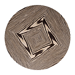 Столик журнальный круглый с полосатым узором Zebroids варинант исполнения - 2 | Loft Concept в Новосибирске