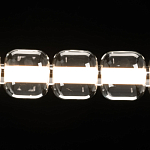 Люстра линейная с 6-ю прозрачными стеклянными плафонами округлой формы HANDLE GRAPE варинант исполнения - 5 | Loft Concept в Новосибирске