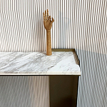 Консоль прямоугольная с основанием чёрного и золотого цвета Wrap варинант исполнения - 3 | Loft Concept в Новосибирске