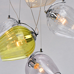 Люстра каскадная с 9-ю разноцветными стеклянными плафонами Kaleido варинант исполнения - 7 | Loft Concept в Новосибирске