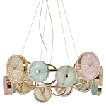 Люстра с плафонами из разноцветного стекла Glass Peonies варинант исполнения - 1 | Loft Concept в Новосибирске