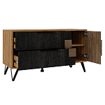 ТВ-тумба с  2-мя ящиками и закрытыми полками Stone Effect варинант исполнения - 4 | Loft Concept в Новосибирске