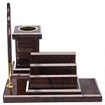 Настольный письменный набор из природного камня обсидиана с декором в виде Коня Team leader варинант исполнения - 6 | Loft Concept в Новосибирске