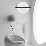 Светодиодный подвесной светильник круглой формы с металлическим черным каркасом Marble Glow варинант исполнения - 6 | Loft Concept в Новосибирске