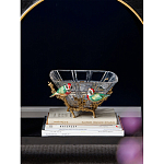 Чаша квадратная из прозрачного стекла с фигурками разноцветных птиц Eden Garden варинант исполнения - 2 | Loft Concept в Новосибирске