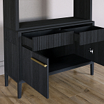 Стеллаж Primo с ящиками Черный дуб  варинант исполнения - 6 | Loft Concept в Новосибирске