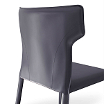 Стул серый из искуственной кожи на 4-х ножках Enigma Gray варинант исполнения - 2 | Loft Concept в Новосибирске