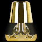 Настольная лампа фигурная золотого цвета с гладким абажуром Высота 16 см Sophia варинант исполнения - 1 | Loft Concept в Новосибирске