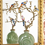 Фарфоровый подсвечник с бронзовым декором Eden Garden варинант исполнения - 5 | Loft Concept в Новосибирске