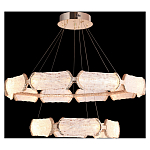 Люстра с 2-мя кольцами с текстурным природным рисунком IceFlame варинант исполнения - 5 | Loft Concept в Новосибирске