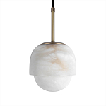 Подвесной светильник из белого алебастра Cryptocrystalline Stone варинант исполнения - 5 | Loft Concept в Новосибирске