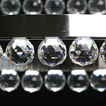 Люстра с тремя кольцами цвета хром и прозрачными хрустальными шарами по периметру Sacramento Transparent Balls Chandelier варинант исполнения - 6 | Loft Concept в Новосибирске