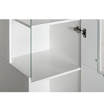 Шкаф-витрина белая с полками и стеклянной дверью Strict Lines варинант исполнения - 3 | Loft Concept в Новосибирске