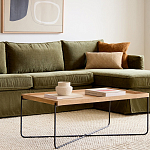 Журнальный стол с прямоугольной деревянной столешницей Urban Style Space варинант исполнения - 4 | Loft Concept в Новосибирске