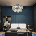 Круглая люстра с хрустальными подвесками на золотистом каркасе Gorgeous Crystal Light варинант исполнения - 14 | Loft Concept в Новосибирске