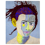 Картина с вышивкой Портрет wall panel People with the yellow ear 2 варинант исполнения - 3 | Loft Concept в Новосибирске