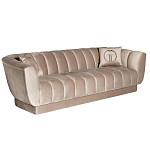 Диван трехместный велюровый серый Island of Comfort варинант исполнения - 1 | Loft Concept в Новосибирске