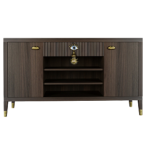 Комод-буфет Elsa Dreams Walnut с открытыми полками  