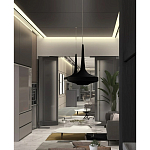 Подвесной вязаный черный светильник «Лампа Марракеша» варинант исполнения - 4 | Loft Concept в Новосибирске