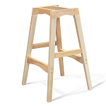 Барный стул со спинкой на 4-х деревянных ножках Голубой Велюр Ava Charm варинант исполнения - 3 | Loft Concept в Новосибирске