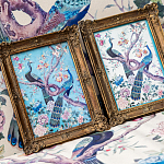 Постер в раме в стиле шинуазри Павлины на дереве Chinoiserie Imperial Garden Peacocks on a Tree Poster варинант исполнения - 3 | Loft Concept в Новосибирске