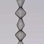 Торшер светодиодный с плетеным металлическим каркасом Metal Interweaving варинант исполнения - 2 | Loft Concept в Новосибирске