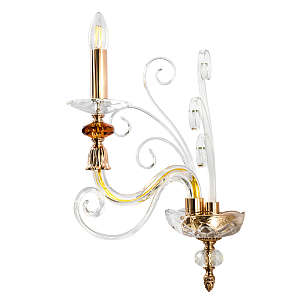 Бра с изогнутыми прозрачными элементами из стекла Twisted Glass Candles