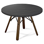 Стол журнальный c круглой столешницей на четырех коричневых ножках Charm Coffee Table варинант исполнения - 1 | Loft Concept в Новосибирске