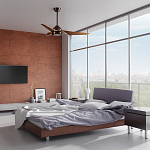 Потолочный вентилятор с тремя угловатыми лопастями Kichler варинант исполнения - 5 | Loft Concept в Новосибирске