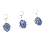 Зеркало брелок карманное двухстороннее из натурального камня Лазурит Stone Mirrors варинант исполнения - 4 | Loft Concept в Новосибирске